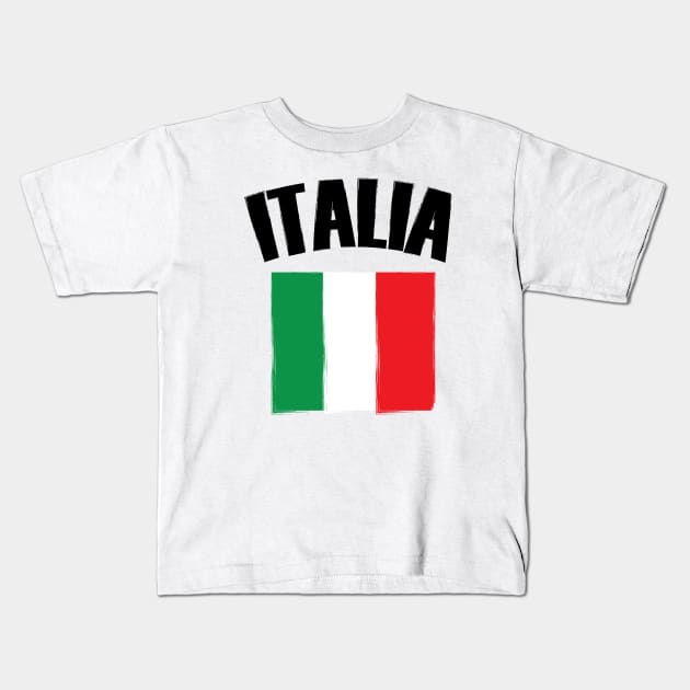 Italia Italy Flag Kids T-Shirt by TheInkElephant